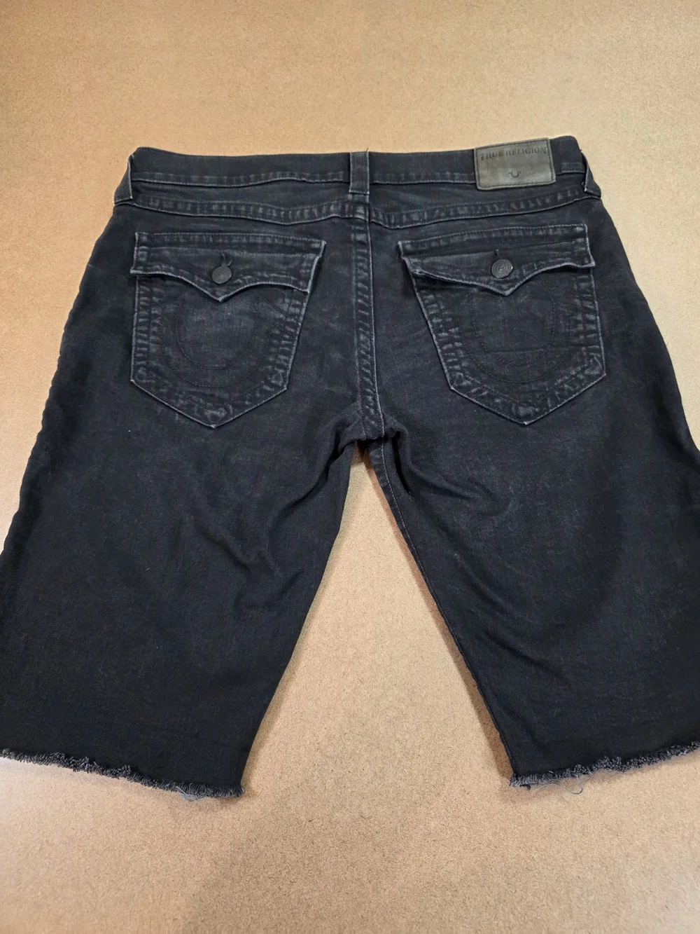 True Religion Black‎ Men's Denim Jean Shorts 36